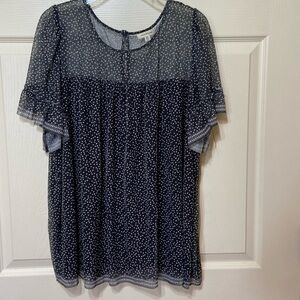 Max Studio knit mesh blouse